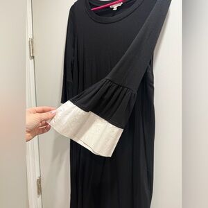 Elegant Black and White Women's Dress